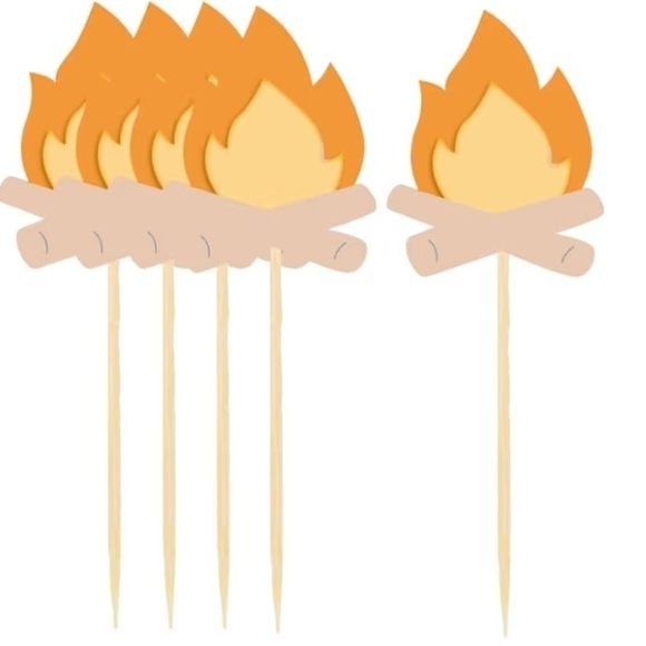 Amazon Other - Fire Cupcake Toppers, Baby Shower Cake Decorations Fireman Themed Cake Topper